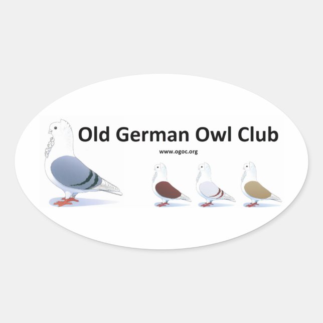 Old German Owl Club Sticker (Front)