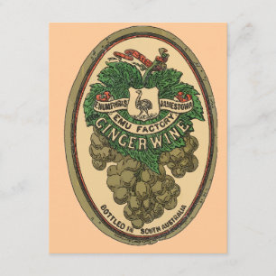 Old ginger Wine Label Edit Text Invitation