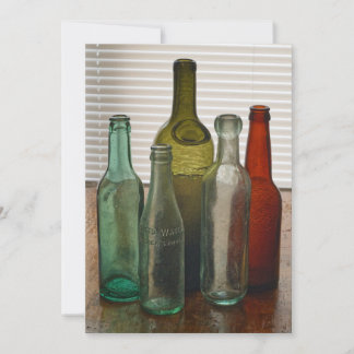 Old Glass Bottles 2 Holiday Card