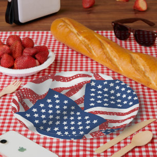 Old Glory All American - USA Flag  Paper Plate