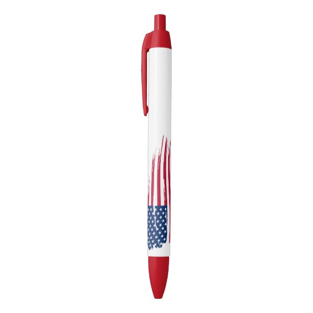 Old Glory Black Ink Pen (Top (Vertical))