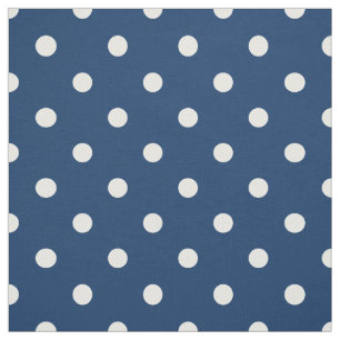 Old Glory Blue White Polka Dots Fabric