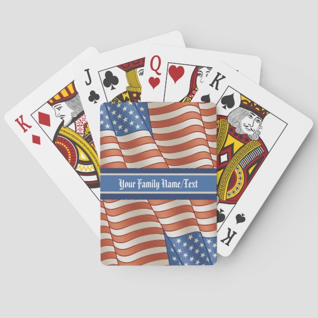Old Glory Flag - Playing Cards (Back)