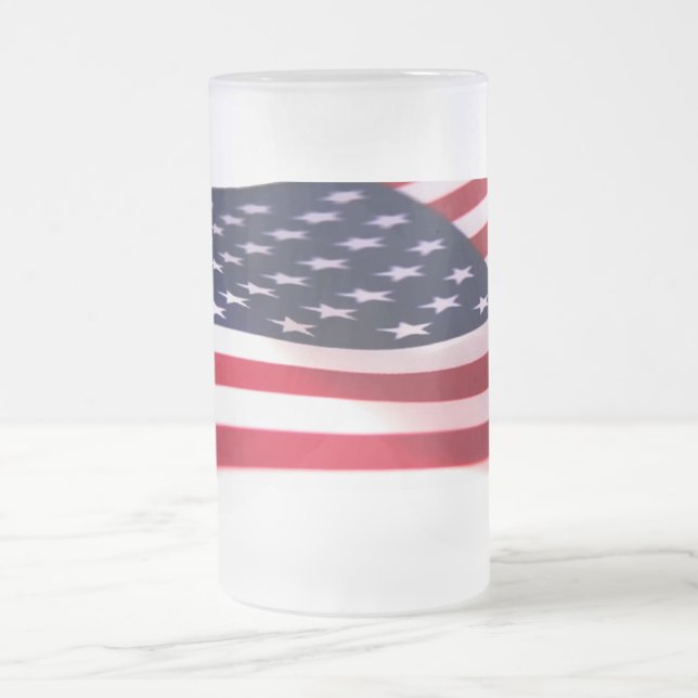 Old Glory Glass Beer Mug (Center)