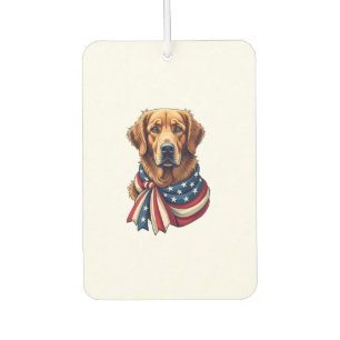 Old Glory Golden Retriever Vintage Shirt 2 Car Air Freshener
