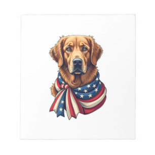 Old Glory Golden Retriever Vintage Shirt 2 Notepad