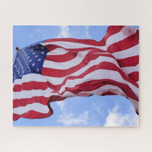 Old Glory in the Breeze - 16x20 - 520 pcs. Jigsaw Puzzle