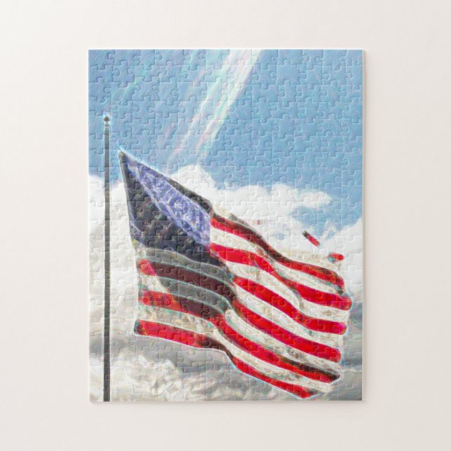 Old Glory or the Stars and Stripes American Flag. Jigsaw Puzzle (Vertical)