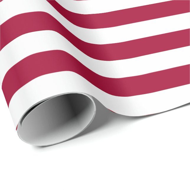 Old Glory Red Stripe (medium scale 1”) Wrapping Paper (Roll Corner)
