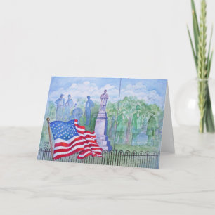 Old Glory Waves for Freedom Card