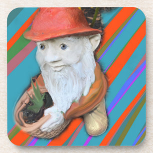 Old Gnome Gardener  Coaster