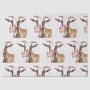  Old Goat with Cake Fun Novelty Animal Pattern Tissue Paper