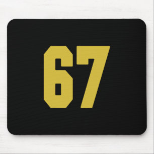 Old Gold Black Number 67 Jersey Player Uniform #67 Mouse Mat