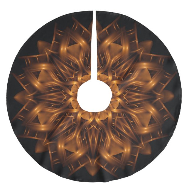 Old Gold Copper Medallion Tree Skirt (Front)