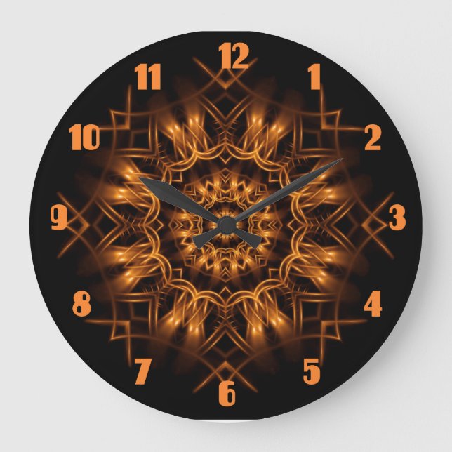 Old Gold Copper Medallion Wall Clock (Front)