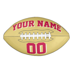 OLD GOLD CRIMSON RED AND WHITE Custom Football American Football