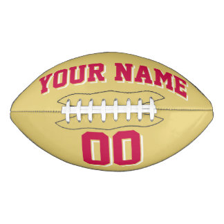 OLD GOLD CRIMSON RED AND WHITE Custom Football American Football
