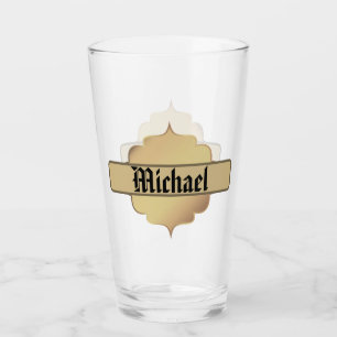 Old Gold Label with Monogram Glass