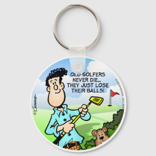 Old Golfer Key Ring
