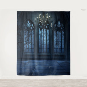 Old Gothic Castle Photo Booth Prop Backdrop Tapestry