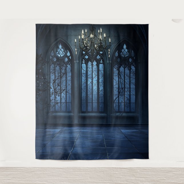 Old Gothic Castle Photo Booth Prop Backdrop Tapestry (Front)