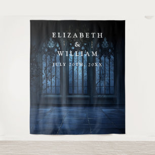 Old Gothic Castle Photo Booth Prop Backdrop Tapestry