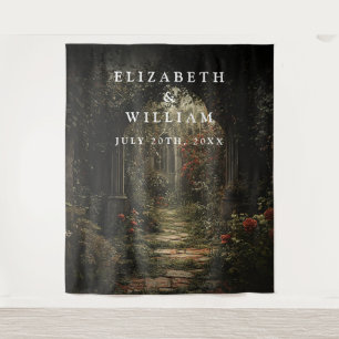 Old Gothic Garden Photo Booth Prop Backdrop Tapestry