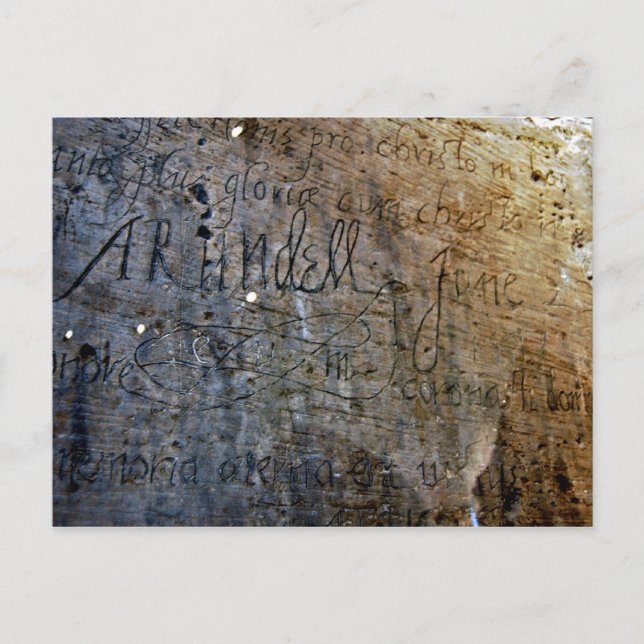 Old Graffiti in the Tower of London Postcard (Front)