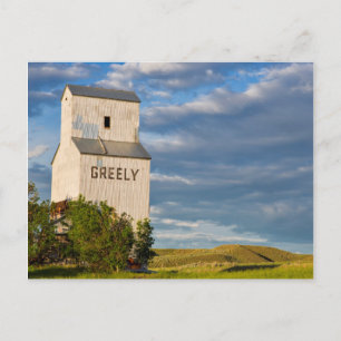 Old Grain Elevator In Virgelle, Montana, USA Postcard