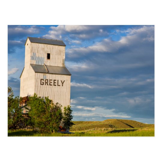 Old Grain Elevator In Virgelle, Montana, USA Postcard