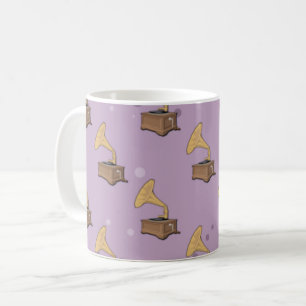 Old Gramophone Pattern  Coffee Mug