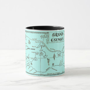 Old Grand Cayman Map Mug