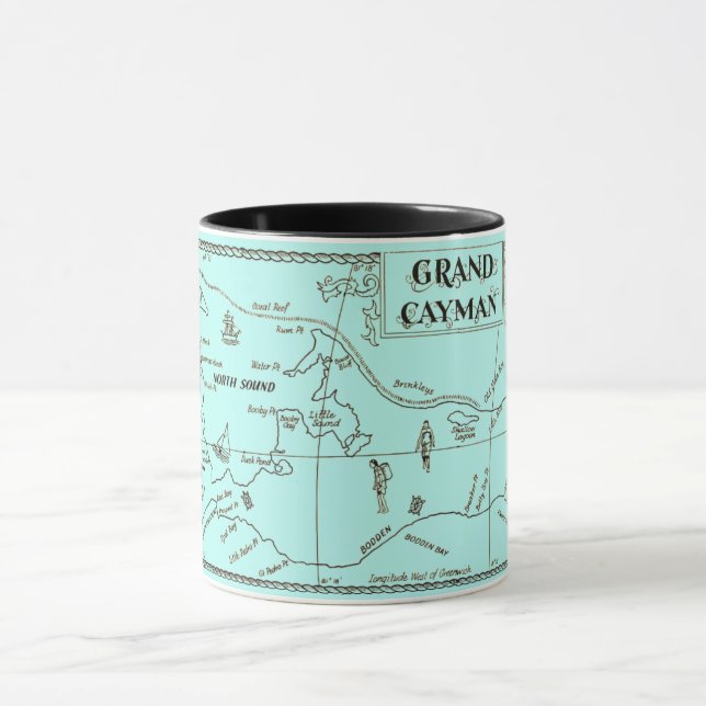 Old Grand Cayman Map Mug (Center)