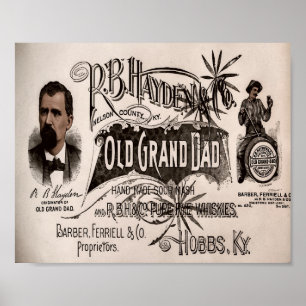 Old Grand Dad Sour Mash Whiskey Poster