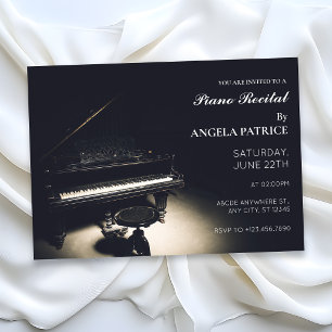 Old grand piano invitation