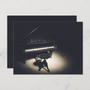 Old grand piano  postcard