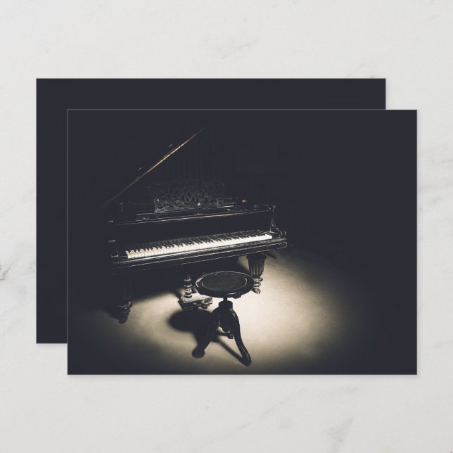 Old grand piano  postcard (Front/Back)