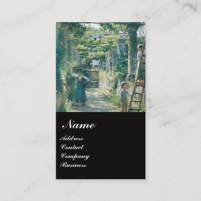 OLD GRAPE VINEYARD HARVEST WINE TASTING PARTY BUSINESS CARD (Front)