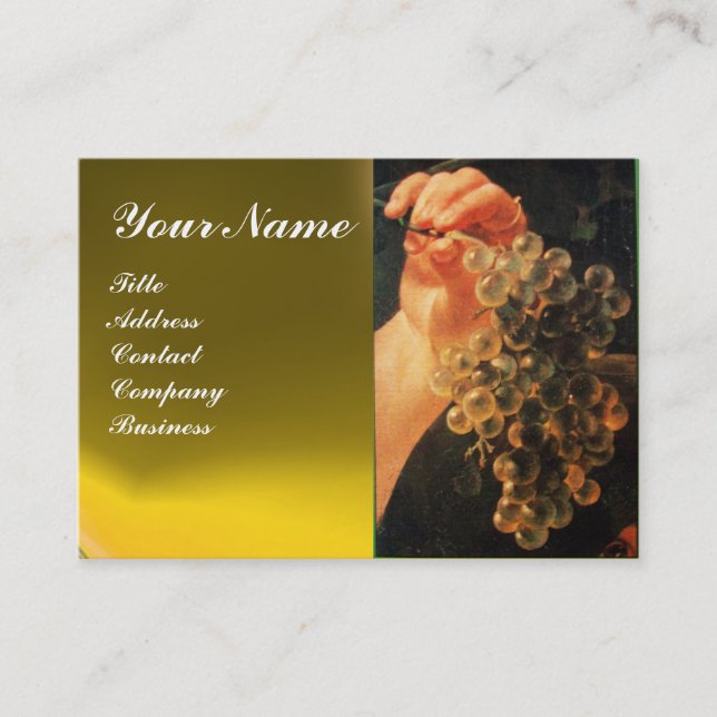 OLD GRAPE VINEYARD ,RED WAX SEAL BUSINESS CARD (Front)