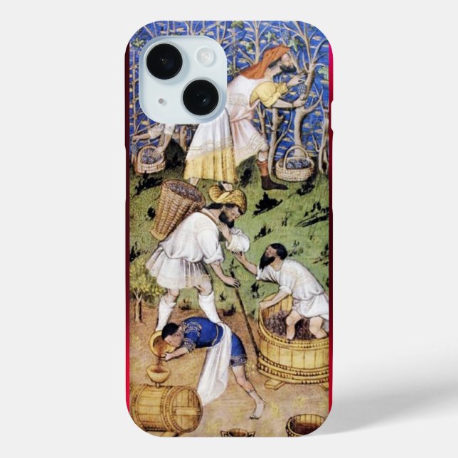 OLD GRAPE VINEYARD WINE ,Mediaeval Miniature Case-Mate iPhone Case (Back)