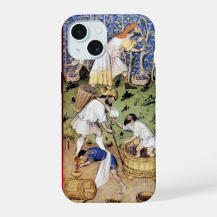OLD GRAPE VINEYARD WINE ,Mediaeval Miniature iPhone 15 Case