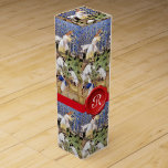 OLD GRAPE VINEYARD WINE ,RED WAX SEAL MONOGRAM WINE GIFT BOX<br><div class="desc">Ancient Mediaeval Italian miniature of vinyard harvest .Classic rural scene.Beautiful hanged red grapes, grape vines, green fall leaves.Part from " Season's Fruits ".This classy design is perfect for nutritionists, dieticians, caterers,  food service, preparation or restaurant , catering , wine industries</div>