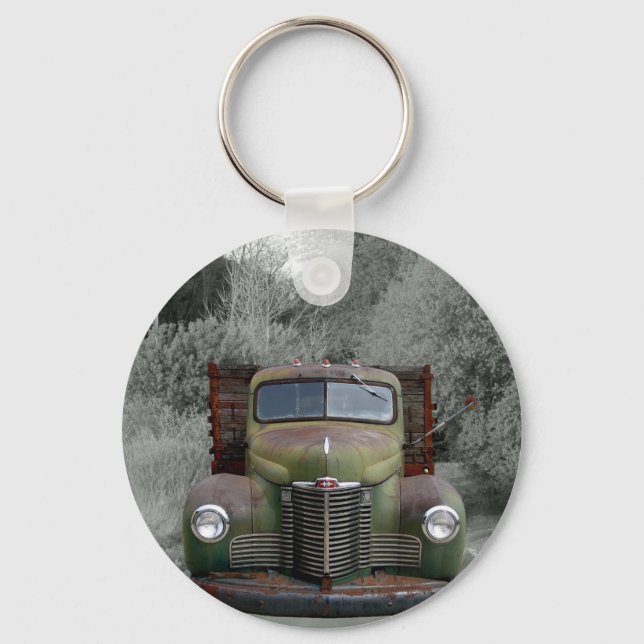 Old Green International Truck Key Ring (Front)