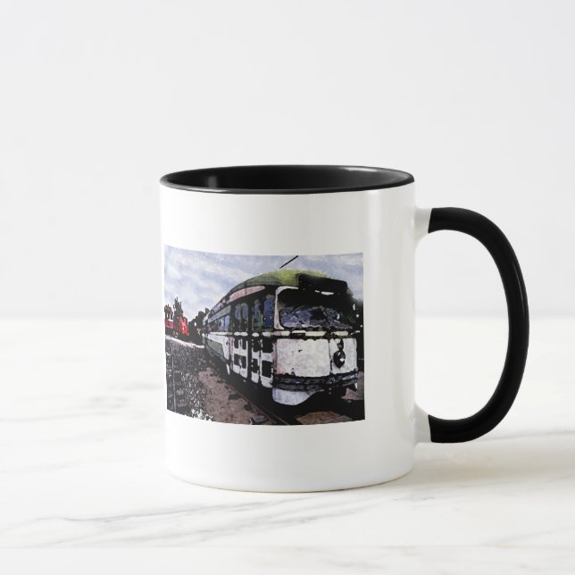 Old Green Trolly Mug (Right)