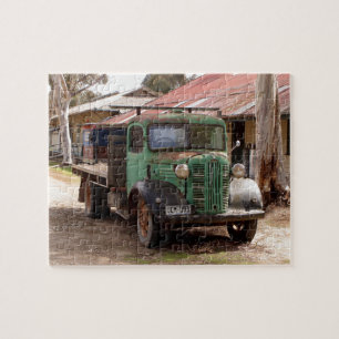 Old green truck jigsaw puzzle