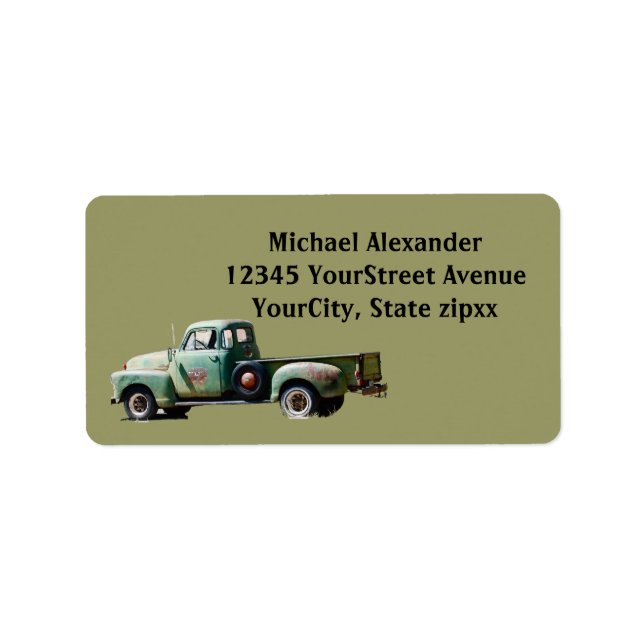 Old Green Truck Label (Front)
