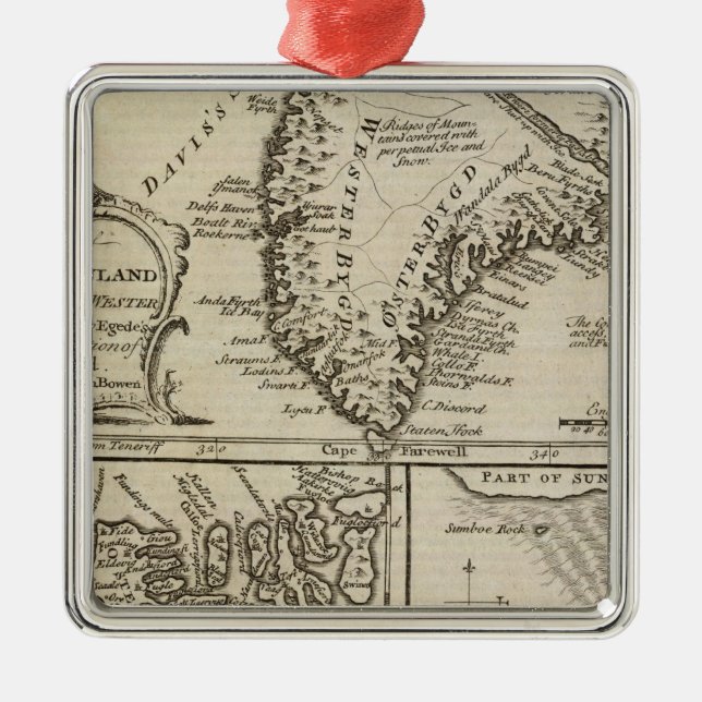 Old Greenland Metal Tree Decoration (Front)