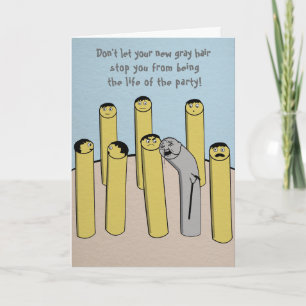 Old Grey Hair Funny Sleeping Birthday Card