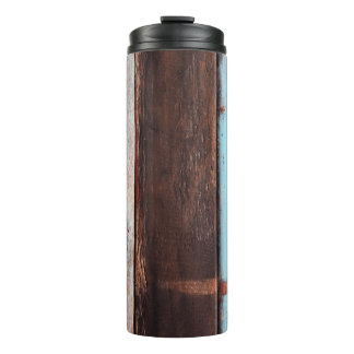 Old grey wooden wallsabstract, ,black,blank,board, thermal tumbler