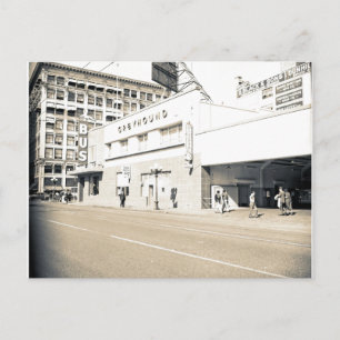 Old Greyhound Depot Postcard